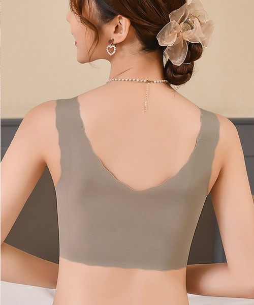 Lace Ladies（レースレディース）の「ノンワイヤースカラップコンフォートブラ（ナイトブラ・レディース・ブラック/ブラウン/ピンク/ブルー/ベージュ・L/M）」の22枚目の写真