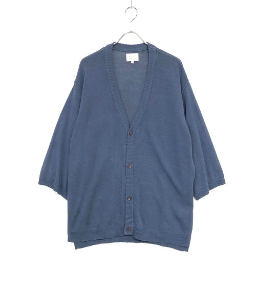 ADMIX/ATELIER SAB MEN（アドミックスアトリエサブメン）の「麻コットン サマーニット  / オーバーサイズ ルーズカーディガン（5分袖）（カーディガン/ボレロ・メンズ・ライトベージュ/ブルーグレー/ライトグレー/チャコールグレー・48/50/52）」の22枚目の写真