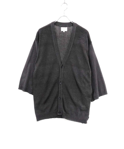ADMIX/ATELIER SAB MEN（アドミックスアトリエサブメン）の「麻コットン サマーニット  / オーバーサイズ ルーズカーディガン（5分袖）（カーディガン/ボレロ・メンズ・ライトベージュ/ブルーグレー/ライトグレー/チャコールグレー・48/50/52）」の13枚目の写真