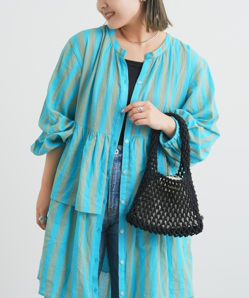 CIAOPANIC TYPY（チャオパニックティピー）の「【巾着付き】マクラメワンハンドルバッグ（ハンドバッグ・レディース・ブラック/オフホワイト/イエロー/ブルー・ONE SIZE）」の9枚目の写真