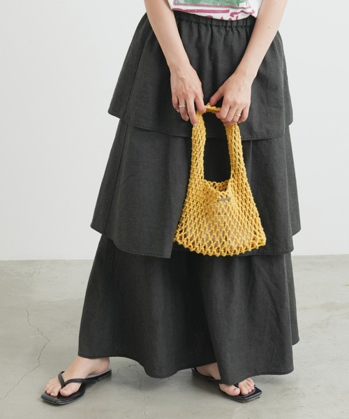CIAOPANIC TYPY（チャオパニックティピー）の「【巾着付き】マクラメワンハンドルバッグ（ハンドバッグ・レディース・ブラック/オフホワイト/イエロー/ブルー・ONE SIZE）」の16枚目の写真