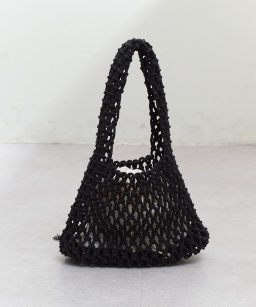 CIAOPANIC TYPY（チャオパニックティピー）の「【巾着付き】マクラメワンハンドルバッグ（ハンドバッグ・レディース・ブラック/オフホワイト/イエロー/ブルー・ONE SIZE）」の19枚目の写真