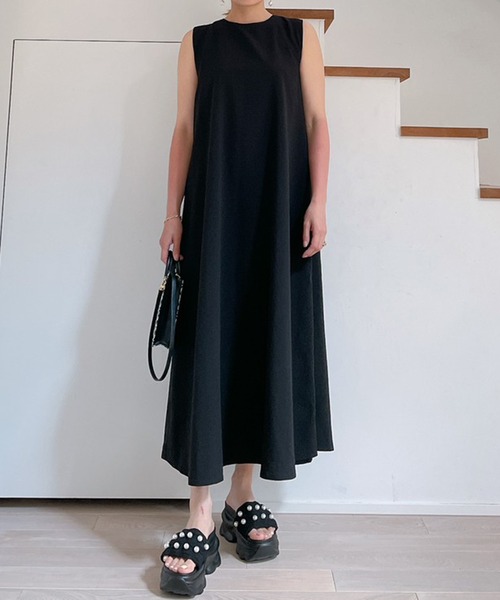 Vicente（ヴィセンテ）の「Gloss maxi op（ワンピース・レディース・ブラック/ホワイト・FREE）」の2枚目の写真
