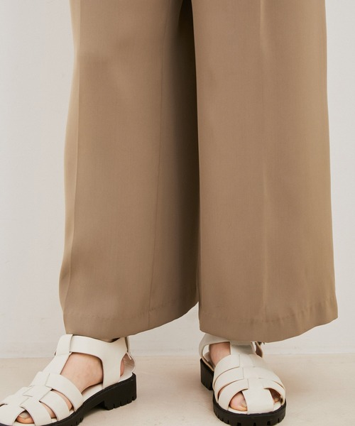 【洗える】Vネックオールインワン