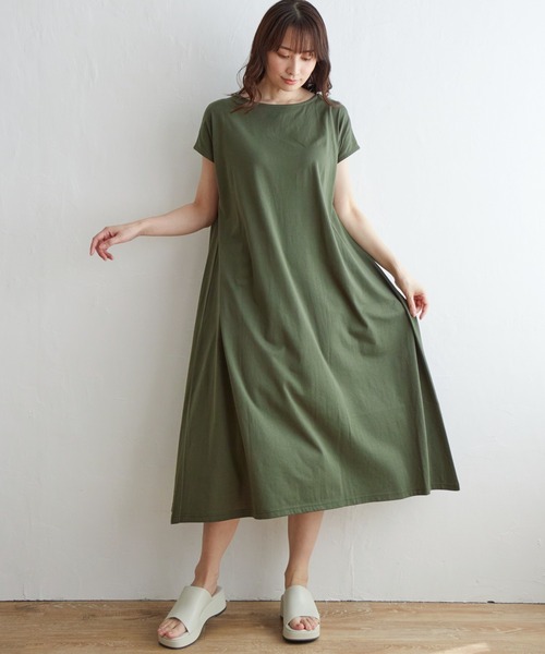 ikka(イッカ)の「バックリボンカットワンピース(ワンピース・レディース・ブラック/オリーブ/モカ・S/M/L)」の5枚目の写真