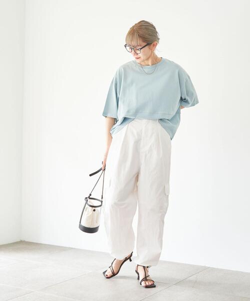 coen（コーエン）の「ナイロンパラシュートカーゴパンツ（カーゴパンツ・レディース・ホワイト/ブラック・S/M/L）」の3枚目の写真