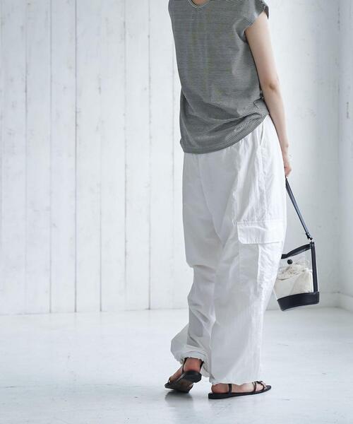 coen（コーエン）の「ナイロンパラシュートカーゴパンツ（カーゴパンツ・レディース・ホワイト/ブラック・S/M/L）」の7枚目の写真