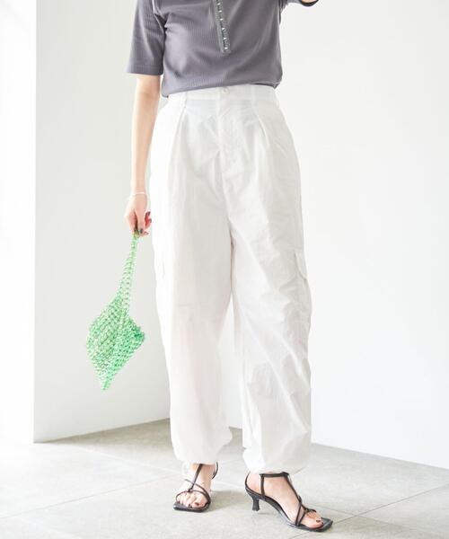 coen（コーエン）の「ナイロンパラシュートカーゴパンツ（カーゴパンツ・レディース・ホワイト/ブラック・S/M/L）」の19枚目の写真