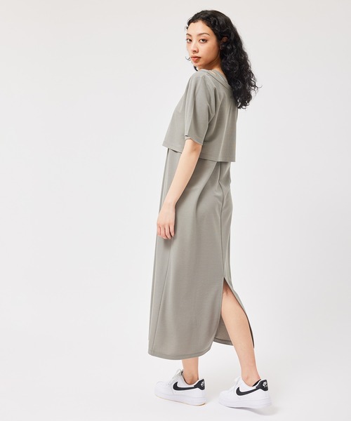 NERGY（ナージー）の「【セットアイテム】レイヤードカットワンピース（ワンピース・レディース・ライトグレー/グリーン・FREE）」の16枚目の写真
