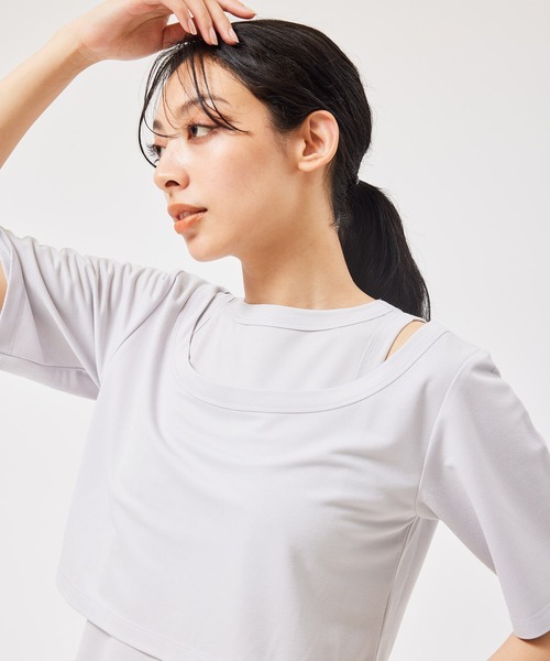 NERGY（ナージー）の「【セットアイテム】レイヤードカットワンピース（ワンピース・レディース・ライトグレー/グリーン・FREE）」の8枚目の写真