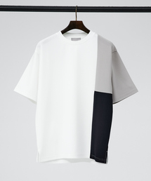 ABAHOUSE GRAY | 【パネル切替】フクレ ジャガード 半袖 Tシャツ(Tシャツ/カットソー)