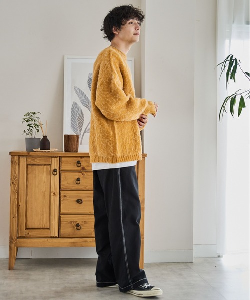 WEGO（ウィゴー）の「WEGO/モヘアライクBIGプルオーバー（ニット/セーター・メンズ・ライトグレー/ブラック/ベージュ/サックスブルー/レッド/グリーン/マスタード/ダークグレー/グリーン系その他・MEDIUM/LARGE）」の13枚目の写真