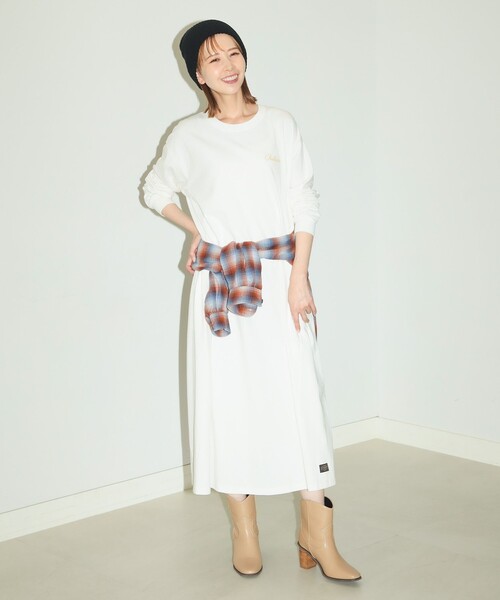 PENDLETON(ペンドルトン)の「PENDLETON × B:MING by BEAMS / 別注 フレア プリント ワンピース(ワンピース・レディース・オフホワイト/ターコイズブルー/チャコールグレー・FREE)」の4枚目の写真