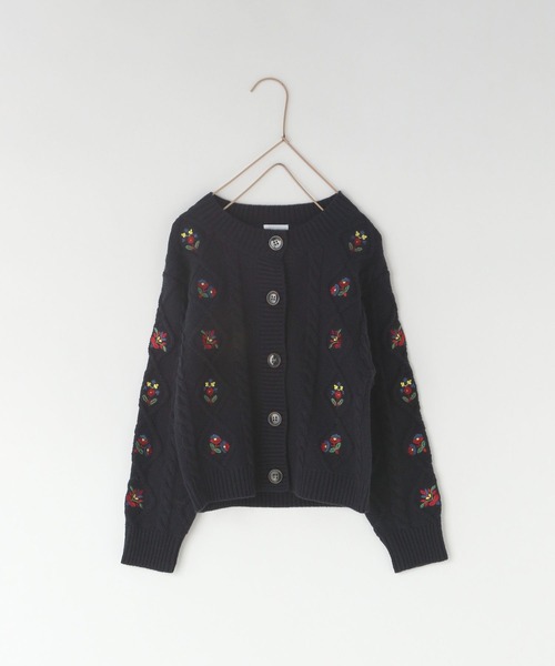 LOWRYS FARM（ローリーズファーム）の「フラワーシシュウカーデ　967923（カーディガン/ボレロ・キッズ・ネイビー/イエロー/アイボリー・110cm/120cm/130cm/140cm/150cm）」の18枚目の写真