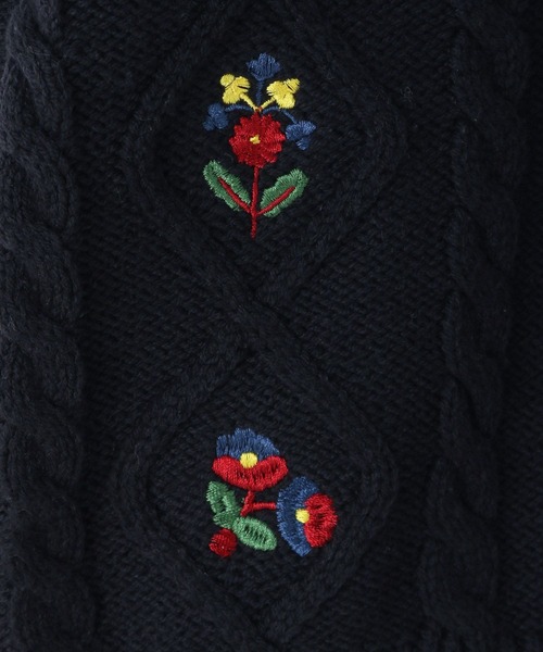 LOWRYS FARM（ローリーズファーム）の「フラワーシシュウカーデ　967923（カーディガン/ボレロ・キッズ・ネイビー/イエロー/アイボリー・110cm/120cm/130cm/140cm/150cm）」の19枚目の写真