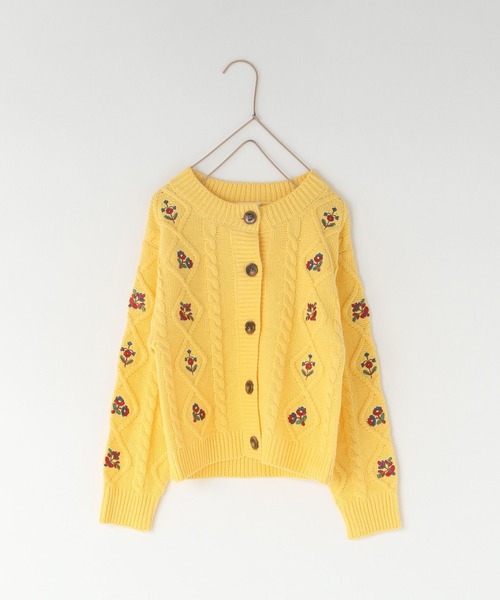 LOWRYS FARM（ローリーズファーム）の「フラワーシシュウカーデ　967923（カーディガン/ボレロ・キッズ・ネイビー/イエロー/アイボリー・110cm/120cm/130cm/140cm/150cm）」の20枚目の写真