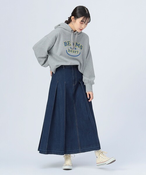 BEAMS HEART(ビームスハート)の「ワイドプリーツ デニムスカート(デニムスカート・レディース・ネイビー/ブラック/サックスブルー・SMALL/MEDIUM)」の15枚目の写真