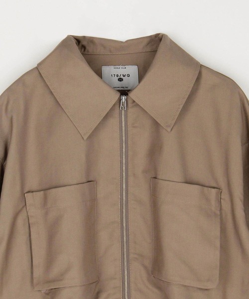 179/WG（イチナナキュウダブルジー）の「フラットカラーショートジャケット（その他アウター・レディース・ベージュ/グレー/ブラック・MEDIUM）」の5枚目の写真