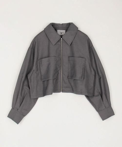 179/WG（イチナナキュウダブルジー）の「フラットカラーショートジャケット（その他アウター・レディース・ベージュ/グレー/ブラック・MEDIUM）」の14枚目の写真