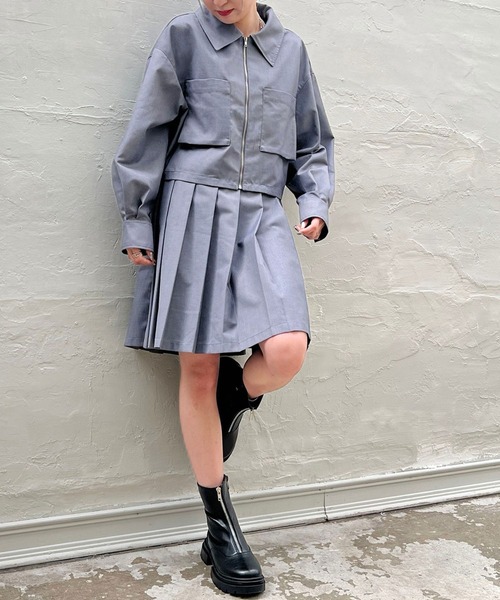 179/WG（イチナナキュウダブルジー）の「フラットカラーショートジャケット（その他アウター・レディース・ベージュ/グレー/ブラック・MEDIUM）」の16枚目の写真