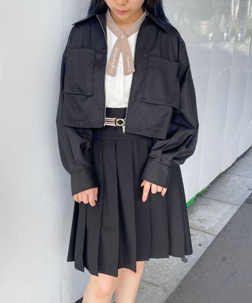 179/WG（イチナナキュウダブルジー）の「フラットカラーショートジャケット（その他アウター・レディース・ベージュ/グレー/ブラック・MEDIUM）」の17枚目の写真