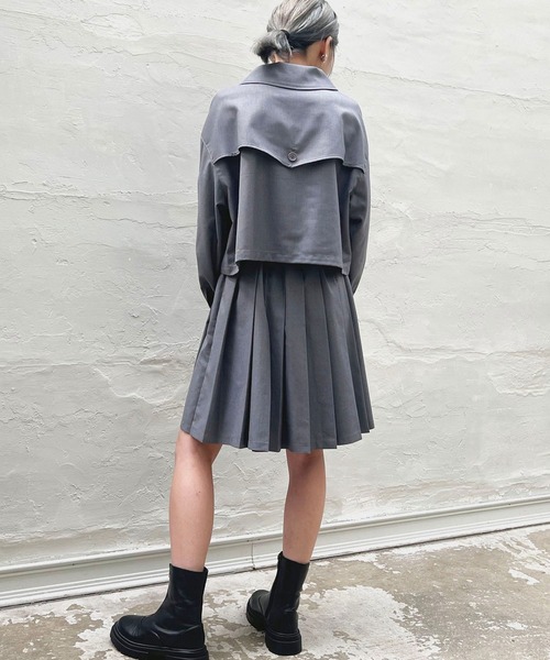 179/WG（イチナナキュウダブルジー）の「フラットカラーショートジャケット（その他アウター・レディース・ベージュ/グレー/ブラック・MEDIUM）」の18枚目の写真