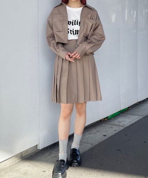 179/WG（イチナナキュウダブルジー）の「フラットカラーショートジャケット（その他アウター・レディース・ベージュ/グレー/ブラック・MEDIUM）」の20枚目の写真