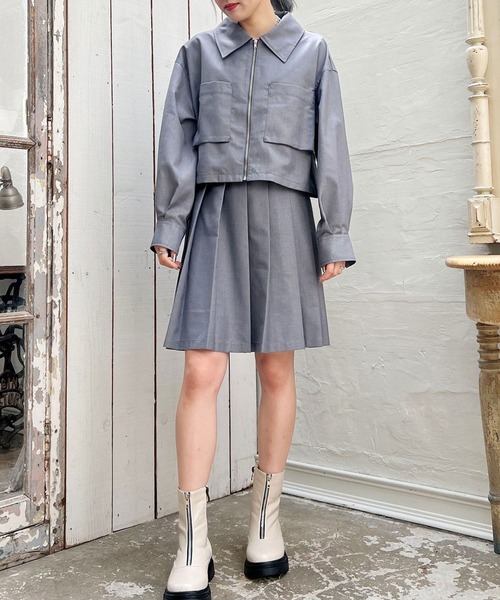 179/WG（イチナナキュウダブルジー）の「フラットカラーショートジャケット（その他アウター・レディース・ベージュ/グレー/ブラック・MEDIUM）」の21枚目の写真