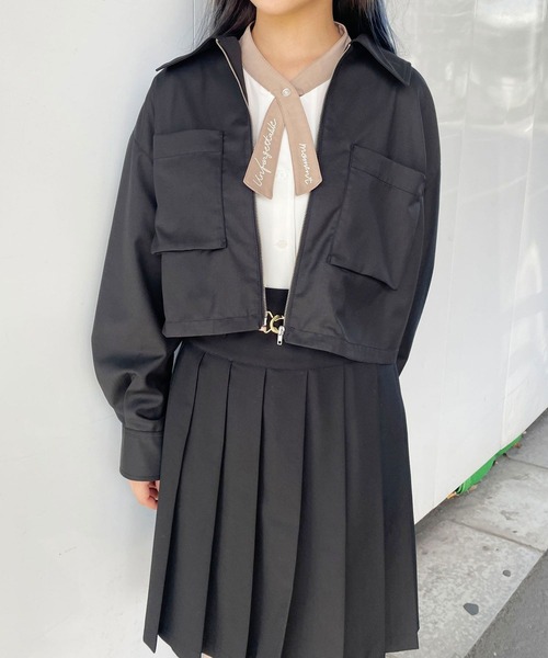 179/WG（イチナナキュウダブルジー）の「フラットカラーショートジャケット（その他アウター・レディース・ベージュ/グレー/ブラック・MEDIUM）」の22枚目の写真