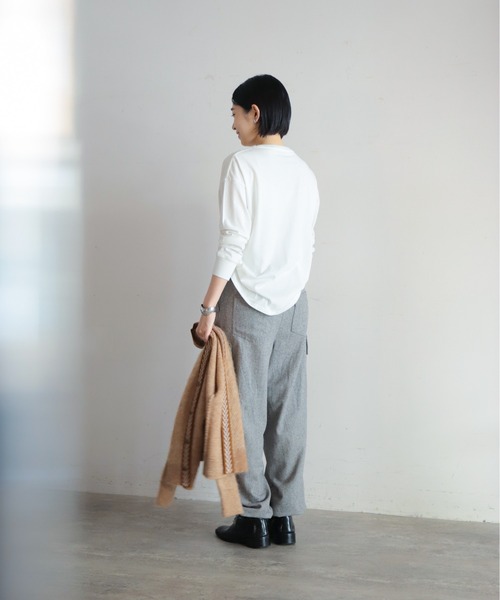 ヴィンテージスカーフプリントスタンドネックワンピース フィル