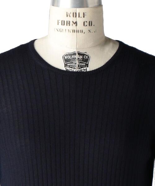 Drawer（ドゥロワー）＞ 18Gカシミヤシルクリブクルーネックニット