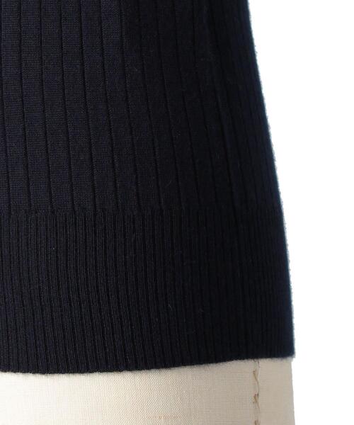 Drawer（ドゥロワー）＞ 18Gカシミヤシルクリブクルーネックニット