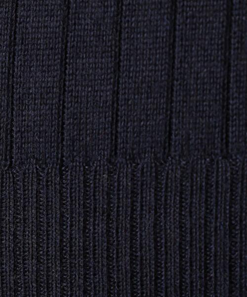 Drawer（ドゥロワー）＞ 18Gカシミヤシルクリブクルーネックニット