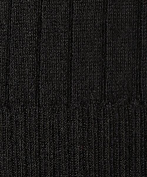 Drawerドゥロワー 定番 カシミヤシルク リブ クルーネック ニット 2 黒 Drawer / ドゥロワー | 18G カシミヤシルクリブクルーネックニット | F