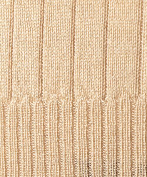 Drawer（ドゥロワー）＞ 18Gカシミヤシルクリブクルーネックニット