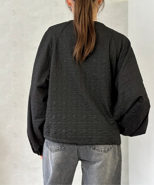 Per sist ence（パーシエンス）の「フクレジャガードノーカラージャケット（ノーカラージャケット・レディース・アイボリー/カーキ/ブラウン/ブラック・FREE）」の11枚目の写真