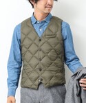 TAION的「【TAION/タイオン】SINGLE SNAP BUTTON DOWN GILET ダウンジレ（羽絨背心）」