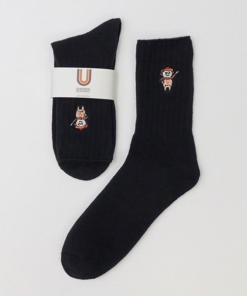 UNIVERSAL OVERALL(ユニバーサルオーバーオール)の「ウィンディー刺繍 リブクルーソックス(ソックス/靴下・メンズ・オレンジ/ブラック/ホワイト・FREE)」の17枚目の写真