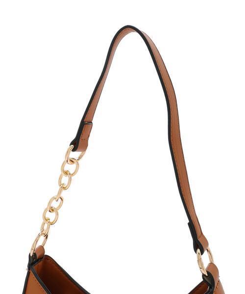 Te chichi（テチチ）の「チェーン×ハーフムーンショルダーバッグ（ハンドバッグ・レディース・ブラック/キャメル・F）」の6枚目の写真