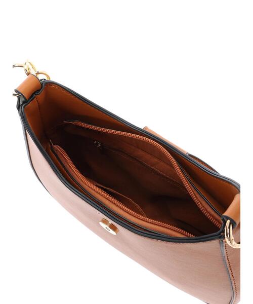 Te chichi（テチチ）の「チェーン×ハーフムーンショルダーバッグ（ハンドバッグ・レディース・ブラック/キャメル・F）」の3枚目の写真