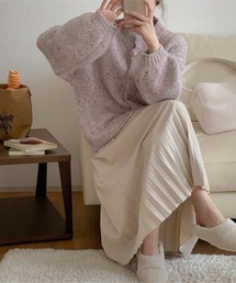 ミックスカラーゆるシルエットニットカーディガン