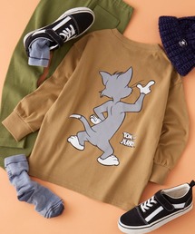 Tom＆Jerry | 【 TOM&JERRY / トムとジェリー 】ビッグシルエット バックプリント ロングTシャツ カットソー 長袖 キッズ(Tシャツ/カットソー)