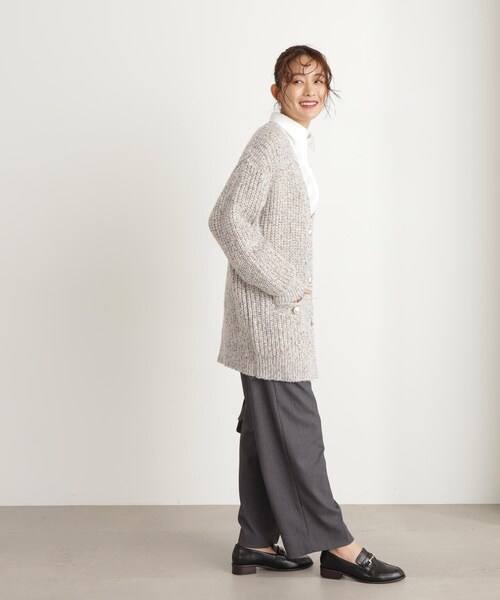 N.(N. Natural Beauty Basic)(エヌエヌナチュラルビューティーベーシック)の「【S Size Line】◆ムジハイウエストスラックスワイドパンツ(スラックス・レディース・オフホワイト/グレー/ブラウン・SMALL/MEDIUM)」の9枚目の写真