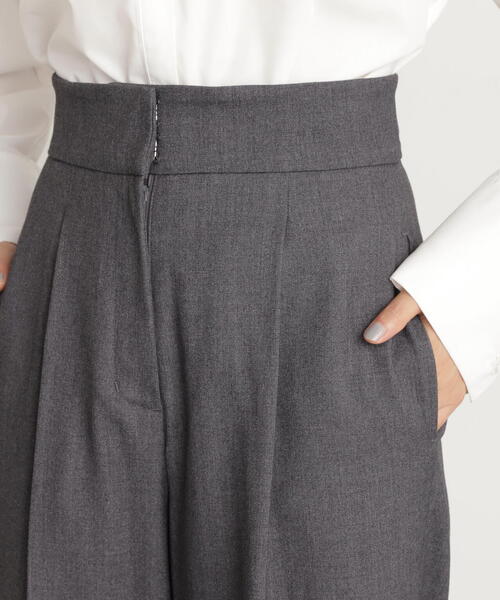 N.(N. Natural Beauty Basic)(エヌエヌナチュラルビューティーベーシック)の「【S Size Line】◆ムジハイウエストスラックスワイドパンツ(スラックス・レディース・オフホワイト/グレー/ブラウン・SMALL/MEDIUM)」の14枚目の写真