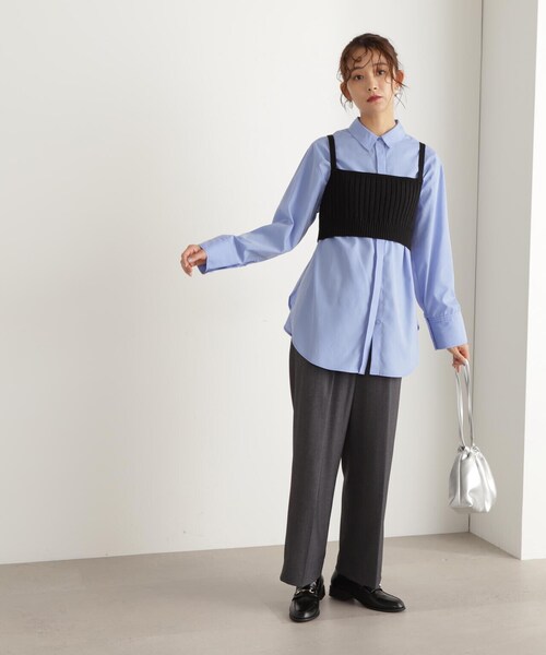 N.(N. Natural Beauty Basic)(エヌエヌナチュラルビューティーベーシック)の「【S Size Line】◆ムジハイウエストスラックスワイドパンツ(スラックス・レディース・オフホワイト/グレー/ブラウン・SMALL/MEDIUM)」の20枚目の写真