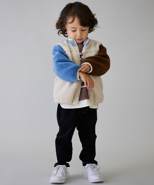 petit main（プティマイン）の「ボアジップブルゾン（ブルゾン・キッズ・モカ/アイボリー/ベージュ/ブルー・100cm/80ｃｍ/110cm/90cm/130cm/120cm）」の20枚目の写真