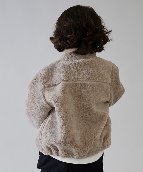 petit main（プティマイン）の「ボアジップブルゾン（ブルゾン・キッズ・モカ/アイボリー/ベージュ/ブルー・100cm/80ｃｍ/110cm/90cm/130cm/120cm）」の22枚目の写真