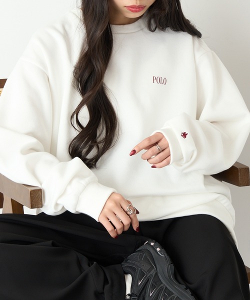 POLO BCS(ポロ ビーシーエス)の「【POLO BCS】ロイヤルスウェット Mini POLO crew neck Classical sweat ミニポロ(スウェット・レディース・ブラック/ホワイト/ネイビー/ホワイト系その他2/ブラック系その他2/ネイビー系2/グリーン・L/XL/S/M/XS)」の3枚目の写真