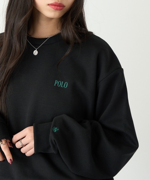 POLO BCS(ポロ ビーシーエス)の「【POLO BCS】ロイヤルスウェット Mini POLO crew neck Classical sweat ミニポロ(スウェット・レディース・ブラック/ホワイト/ネイビー/ホワイト系その他2/ブラック系その他2/ネイビー系2/グリーン・L/XL/S/M/XS)」の5枚目の写真