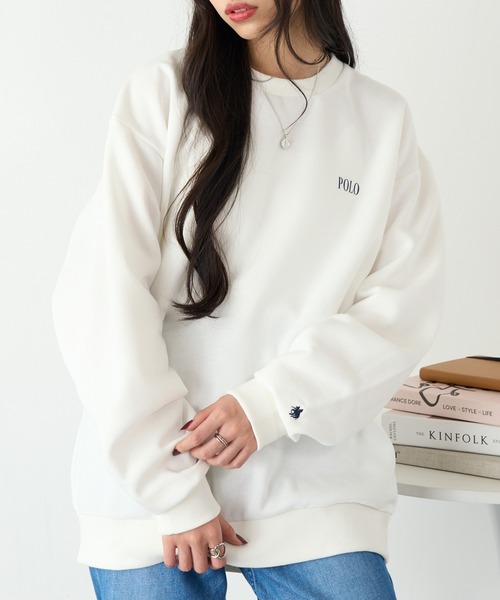 POLO BCS(ポロ ビーシーエス)の「【POLO BCS】ロイヤルスウェット Mini POLO crew neck Classical sweat ミニポロ(スウェット・レディース・ブラック/ホワイト/ネイビー/ホワイト系その他2/ブラック系その他2/ネイビー系2/グリーン・L/XL/S/M/XS)」の9枚目の写真